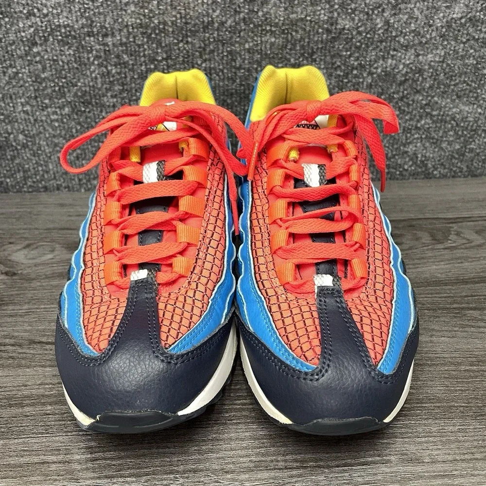 Nike Air Max 95 Now GS Sneakers Shoes Retro Athletic Crimson Blue Red Kids 6.5